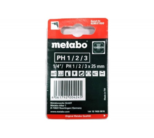 Набор бит METABO PH1 25мм (628537000) Набор бит METABO PH1 25мм (628537000)