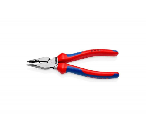 Комбинированные остроконечные плоскогубцы KNIPEX с удлинёнными губками, длина 185 мм, фосфатированные, 2-комп ручки KN-0822185 Комбинированные остроконечные плоскогубцы KNIPEX с удлинёнными губками, длина 185 мм, фосфатированные, 2-комп ручки KN-0822185