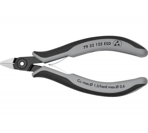 Прецизионные антистатические бокорезы Knipex для электроники ESD 125 мм KN-7932125ESD Прецизионные антистатические бокорезы Knipex для электроники ESD 125 мм KN-7932125ESD