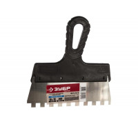 Фасадный зубчатый шпатель 200 мм Зубр МАСТЕР 10078-20-10