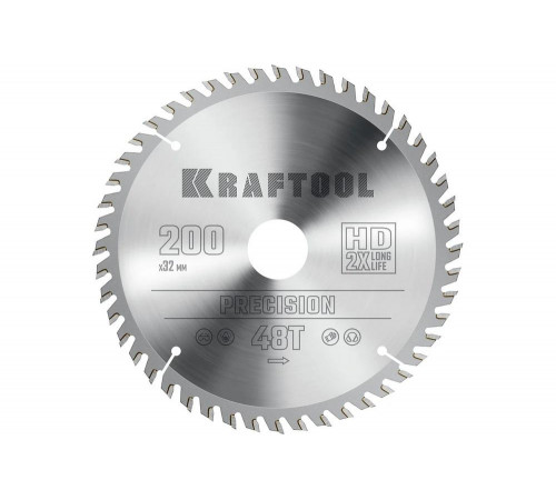 Диск пильный по дереву KRAFTOOL Precission 200x32 мм, 48Т 36952-200-32 Диск пильный по дереву KRAFTOOL Precission 200x32 мм, 48Т 36952-200-32