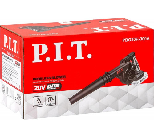 Аккумуляторная воздуходувка P.I.T. SOLO 20 В, производительность 2,8 м³/мин, 0-18000 об/мин PBO20H-300A Аккумуляторная воздуходувка P.I.T. SOLO 20 В, производительность 2,8 м³/мин, 0-18000 об/мин PBO20H-300A