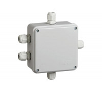 Распаячная коробка IEK км41330 о/п 100x100x50мм pg9 ip55 серая UKO10-100-100-050-K51-55