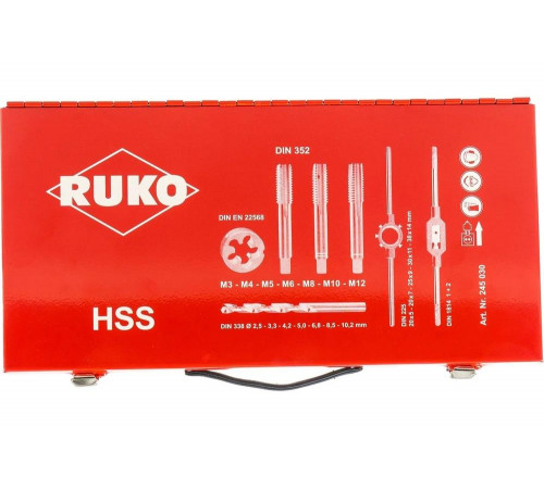 Набор для резьбонарезания RUKO 245030 Набор для резьбонарезания RUKO 245030