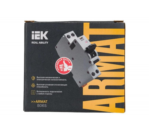 IEK ARMAT B06S - автоматический выключатель дифференциального тока 0.236, 95мм, 26мм, 83мм, Арт. AR-B06S-1N-C16C030 IEK ARMAT B06S - автоматический выключатель дифференциального тока 0.236, 95мм, 26мм, 83мм, Арт. AR-B06S-1N-C16C030