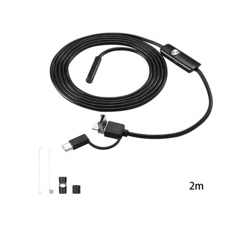 Водонепроницаемый эндоскоп DEKO WEC-2, Micro USB, USB, Type-C 2м 065-0154
