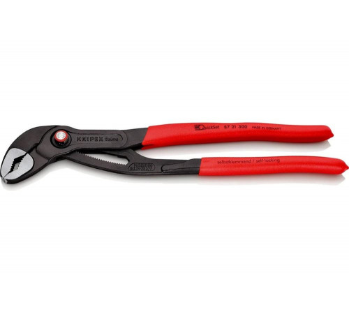 Переставные клещи Knipex Cobra QuickSet, 70 мм (2 3/4"), 300 мм, серые, 1К ручки, KN-8721300SB Переставные клещи Knipex Cobra QuickSet, 70 мм (2 3/4"), 300 мм, серые, 1К ручки, KN-8721300SB