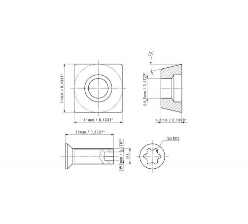 Пластина карбидная 10 шт, AL для KFM Metabo 623559000 Пластина карбидная 10 шт, AL для KFM Metabo 623559000