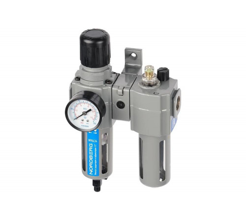 Фильтр воздушный с редуктором и лубрикатором PRO 1/2" NORDBERG NP8434 Фильтр воздушный с редуктором и лубрикатором PRO 1/2" NORDBERG NP8434