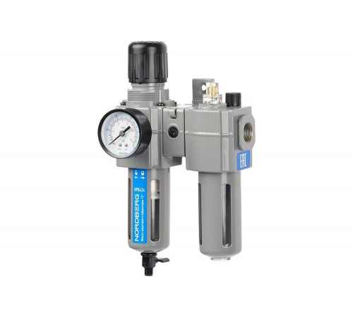 Фильтр воздушный с редуктором и лубрикатором PRO 1/2" NORDBERG NP8434 Фильтр воздушный с редуктором и лубрикатором PRO 1/2" NORDBERG NP8434