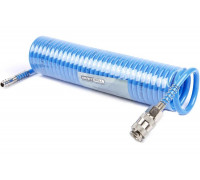 Шланг воздушный полиуретановый, спиральный 5x8 мм, 6 м KraftWell KRW-HC050806