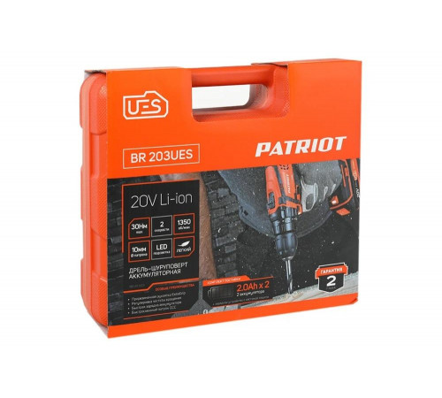 Аккумуляторная дрель-шуруповерт Patriot BR 203UES
