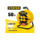 Силовой удлинитель на катушке STAYER ПВС 3x2.5 50м 4000Вт ip44 55064-50