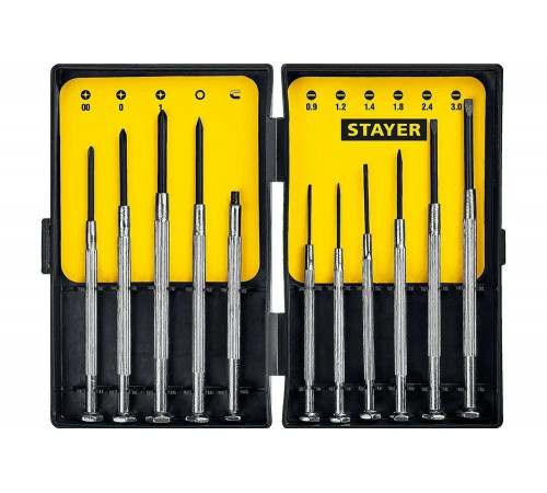 STAYER 11 шт., набор отверток для точных работ Maxfix 2560-H11_z02 STAYER 11 шт., набор отверток для точных работ Maxfix 2560-H11_z02