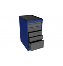 Инструментальная тумба Верстакофф PROFFI RAL5005 5 выдвижных ящиков RAL7024 106585