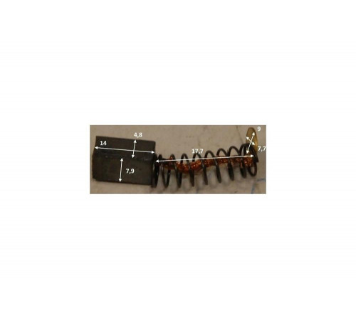 Щетки графитовые 2 шт для ленточной шлифмашины МШЛ 900Э Elitech 1819.006500 Щетки графитовые 2 шт для ленточной шлифмашины МШЛ 900Э Elitech 1819.006500