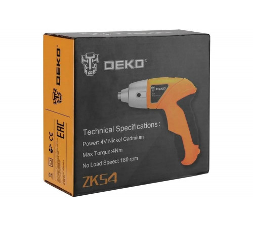 Аккумуляторная отвертка DEKO  ZKS4