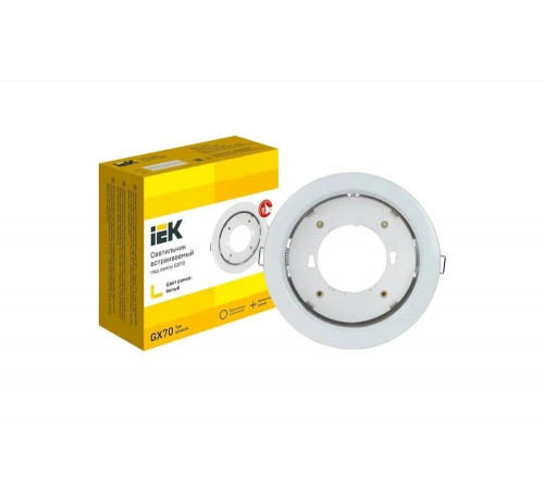Встраиваемый светильник IEK Lighting 4115 под лампу gx70 белый LUVB0-GX70-1-K01 Встраиваемый светильник IEK Lighting 4115 под лампу gx70 белый LUVB0-GX70-1-K01