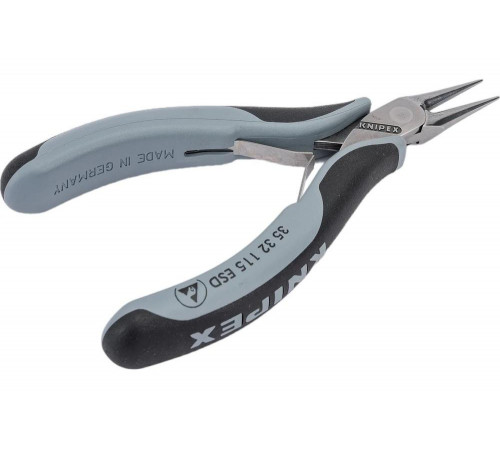 Антистатические захватные круглогубцы для электроники KNIPEX KN-3532115ESD Антистатические захватные круглогубцы для электроники KNIPEX KN-3532115ESD