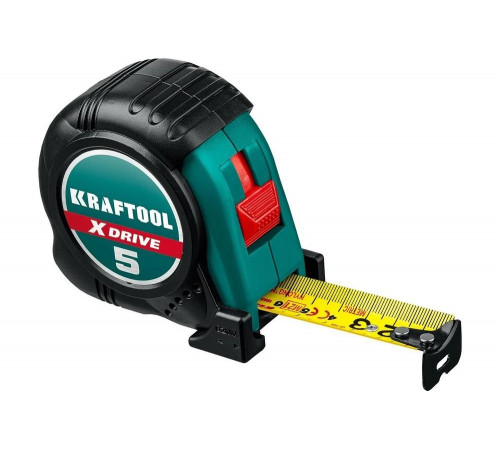 KRAFTOOL 5 м х 25 мм, ударостойкий обрезиненный корпус, рулетка X-Drive 34122-05-25_z02 KRAFTOOL 5 м х 25 мм, ударостойкий обрезиненный корпус, рулетка X-Drive 34122-05-25_z02