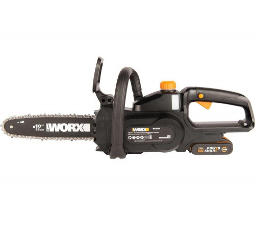 Аккумуляторная цепная пила WORX 20в, 25 см, 2ач х1 и зу 2а WG322E.1