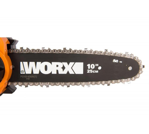 Аккумуляторная цепная пила WORX 20в, 25 см, 2ач х1 и зу 2а WG322E.1