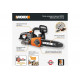 Аккумуляторная цепная пила WORX 20в, 25 см, 2ач х1 и зу 2а WG322E.1