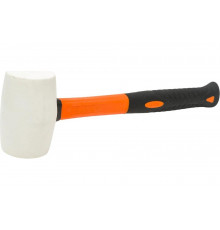 Резиновая белая киянка HARDEN фибергласовая ручка, 225 гр. 590432