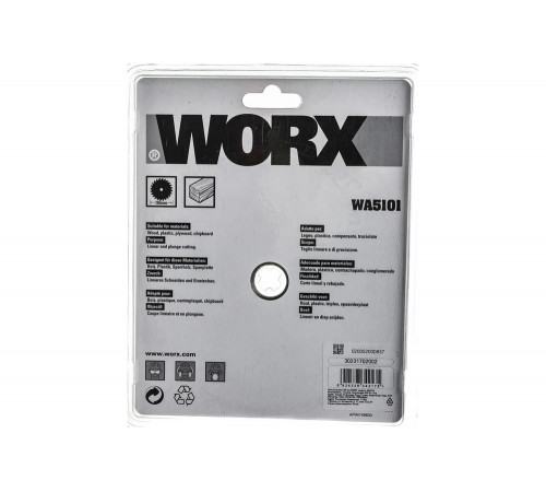 Твердосплавный пильный диск WORX WA5101 Твердосплавный пильный диск WORX WA5101