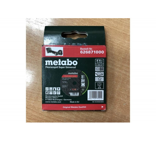 Диск отрезной универсальный Flexiarapid S (76x1.0х10 мм;5 шт.) Metabo 626871000 Диск отрезной универсальный Flexiarapid S (76x1.0х10 мм;5 шт.) Metabo 626871000