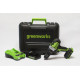 Аккумуляторная дрель-шуруповерт GreenWorks GD24DD60K2 3704107UA