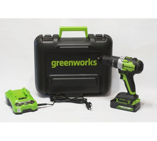 Аккумуляторная дрель-шуруповерт GreenWorks GD24DD60K2 3704107UA Аккумуляторная дрель-шуруповерт GreenWorks GD24DD60K2 3704107UA