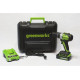 Аккумуляторная дрель-шуруповерт GreenWorks GD24DD60K2 3704107UA