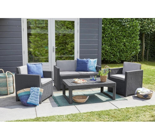 Стол Keter Lyon rattan table графит 232300