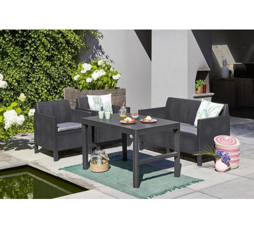 Стол Keter Lyon rattan table графит 232300