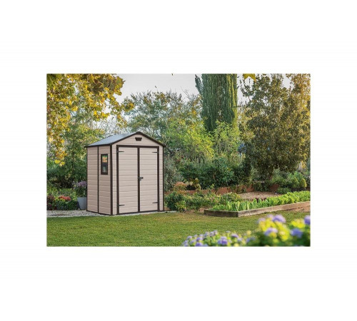 Хозяйственный блок KETER Manor 6x5, DD бежевый 255139 Хозяйственный блок KETER Manor 6x5, DD бежевый 255139