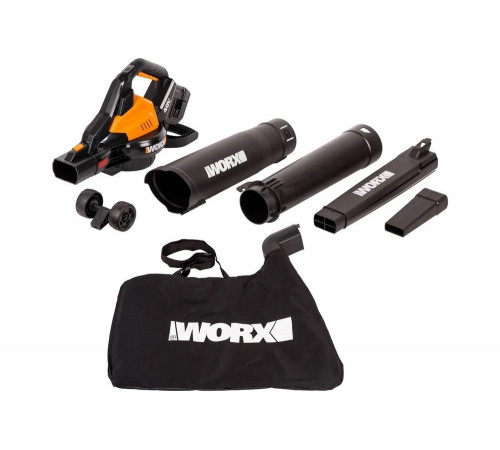 Мощный аккумуляторный пылесос и воздуходувка WORX WG583E.9 Мощный аккумуляторный пылесос и воздуходувка WORX WG583E.9