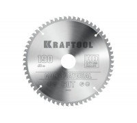 Диск пильный по алюминию KRAFTOOL Multi material 190x30 мм, 60Т 36953-190-30