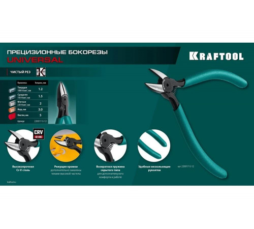 Прецизионные бокорезы KRAFTOOL Precision 130 мм 220017-5-12_z01 Прецизионные бокорезы KRAFTOOL Precision 130 мм 220017-5-12_z01