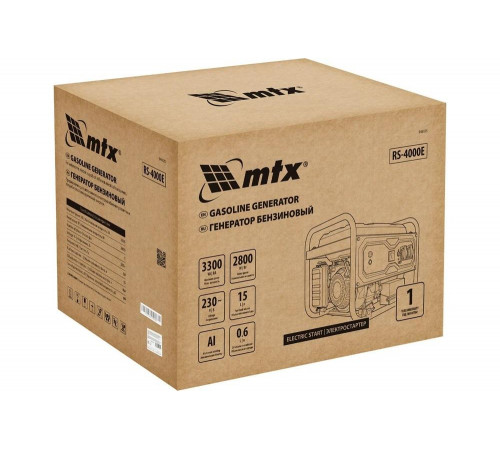 Генератор бензиновый MTX RS-4000E, 3,3 кВт, 230В, электростартер 946125