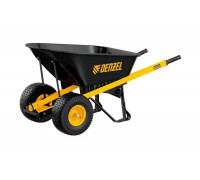 Усиленная двухколесная строительная тачка Denzel объем 140 л, 250 кг, колесо 15x6.00-6 69000
