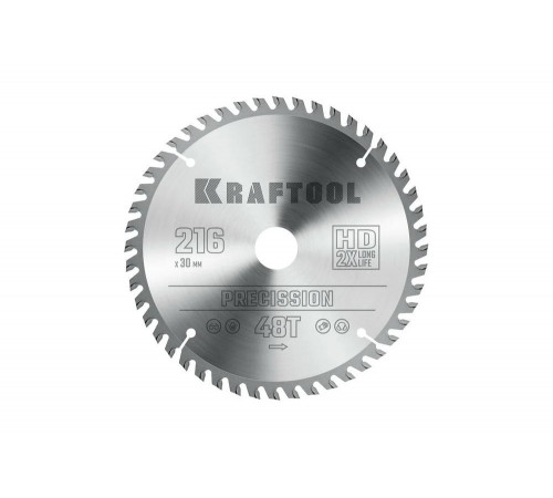 Пильный диск по дереву KRAFTOOL Precision 216x30 мм, 48Т 36952-216-30