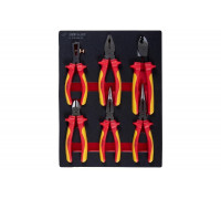 Набор диэлектрических пассатижей и бокорезов KING TONY ложемент, 6 предметов 9-40606GPV