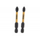 Биты ударные IMPACT Torsion Ph2, 57мм, 2шт. DEWALT DT70532T