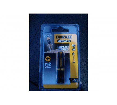 Биты ударные IMPACT Torsion Ph2, 57мм, 2шт. DEWALT DT70532T