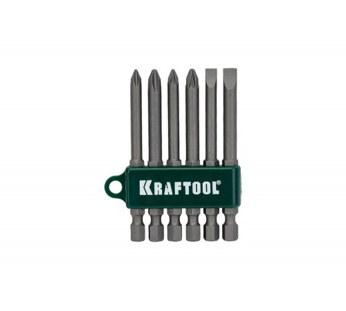 KRAFTOOL 6 шт., 1/4", набор бит 26061-H6 KRAFTOOL 6 шт., 1/4", набор бит 26061-H6