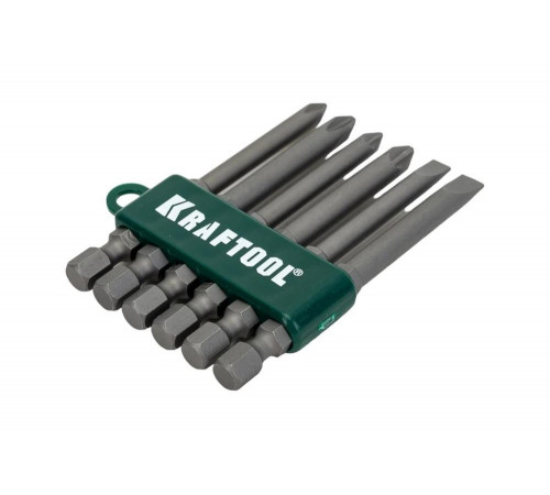 KRAFTOOL 6 шт., 1/4", набор бит 26061-H6 KRAFTOOL 6 шт., 1/4", набор бит 26061-H6