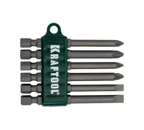 KRAFTOOL 6 шт., 1/4", набор бит 26061-H6 KRAFTOOL 6 шт., 1/4", набор бит 26061-H6