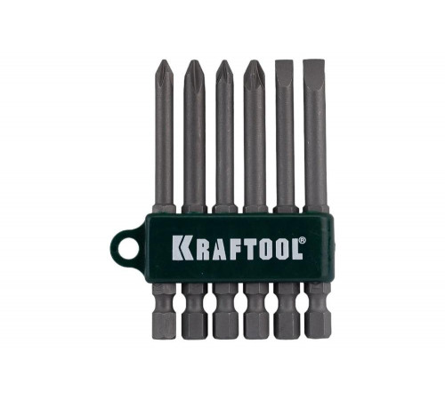KRAFTOOL 6 шт., 1/4", набор бит 26061-H6 KRAFTOOL 6 шт., 1/4", набор бит 26061-H6