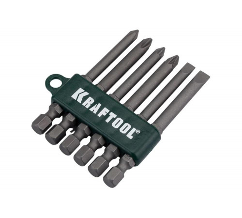 KRAFTOOL 6 шт., 1/4", набор бит 26061-H6 KRAFTOOL 6 шт., 1/4", набор бит 26061-H6